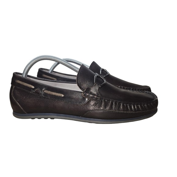 Bacco Bucci Bit Loafer Shoes Mens SZ 9.5 Leather Horsebit Slip On Moccasin - Picture 1 of 10